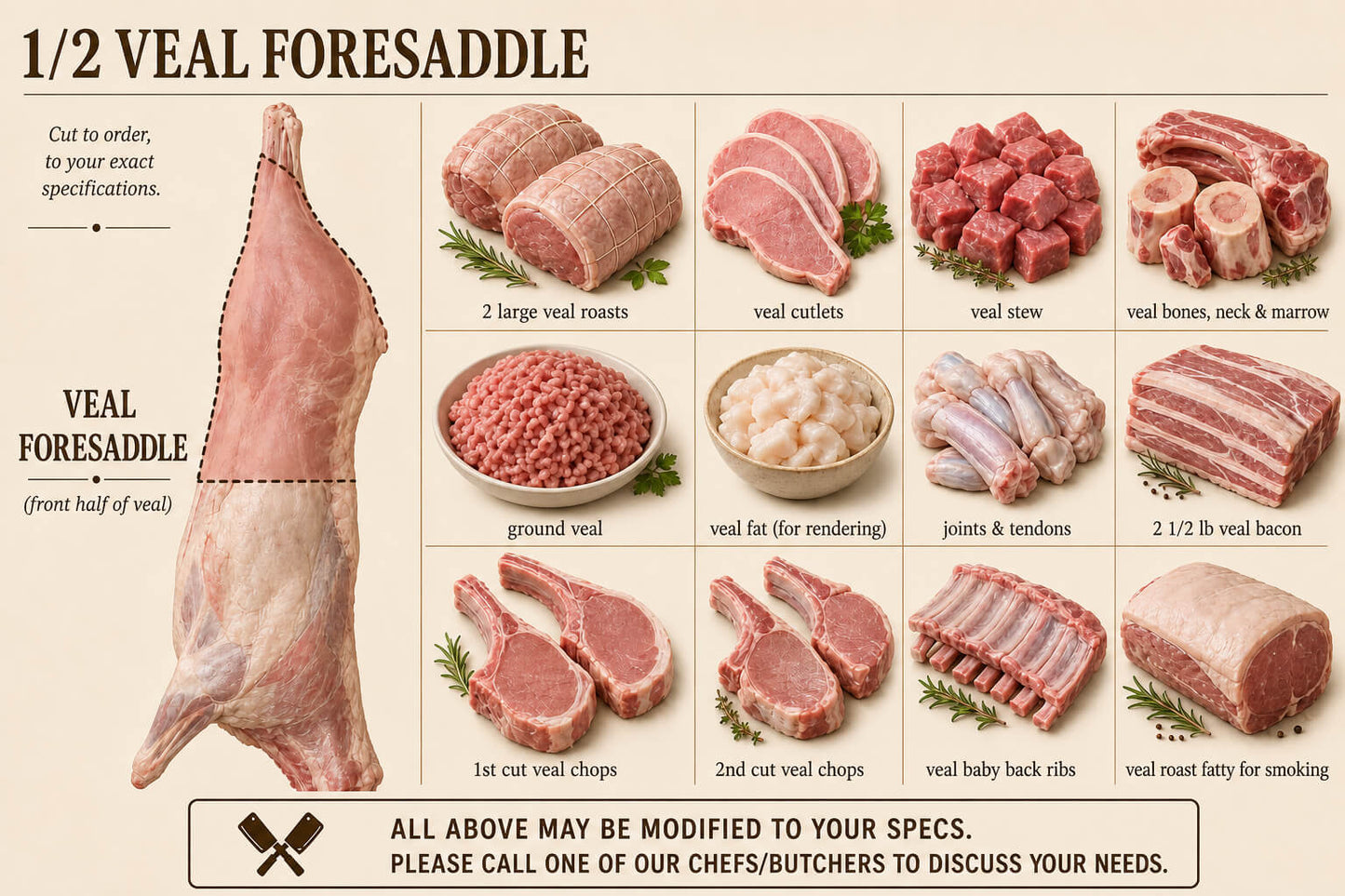 1/2 Veal Foresaddle