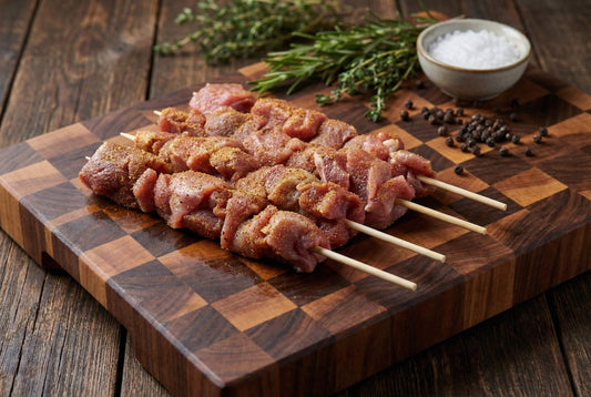 Turkey Shish Kabobs Dark Meat Seasoned