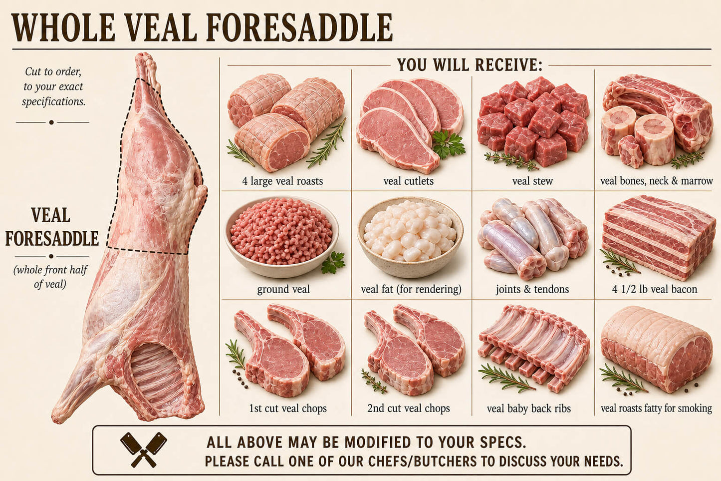 Whole Veal Foresaddle