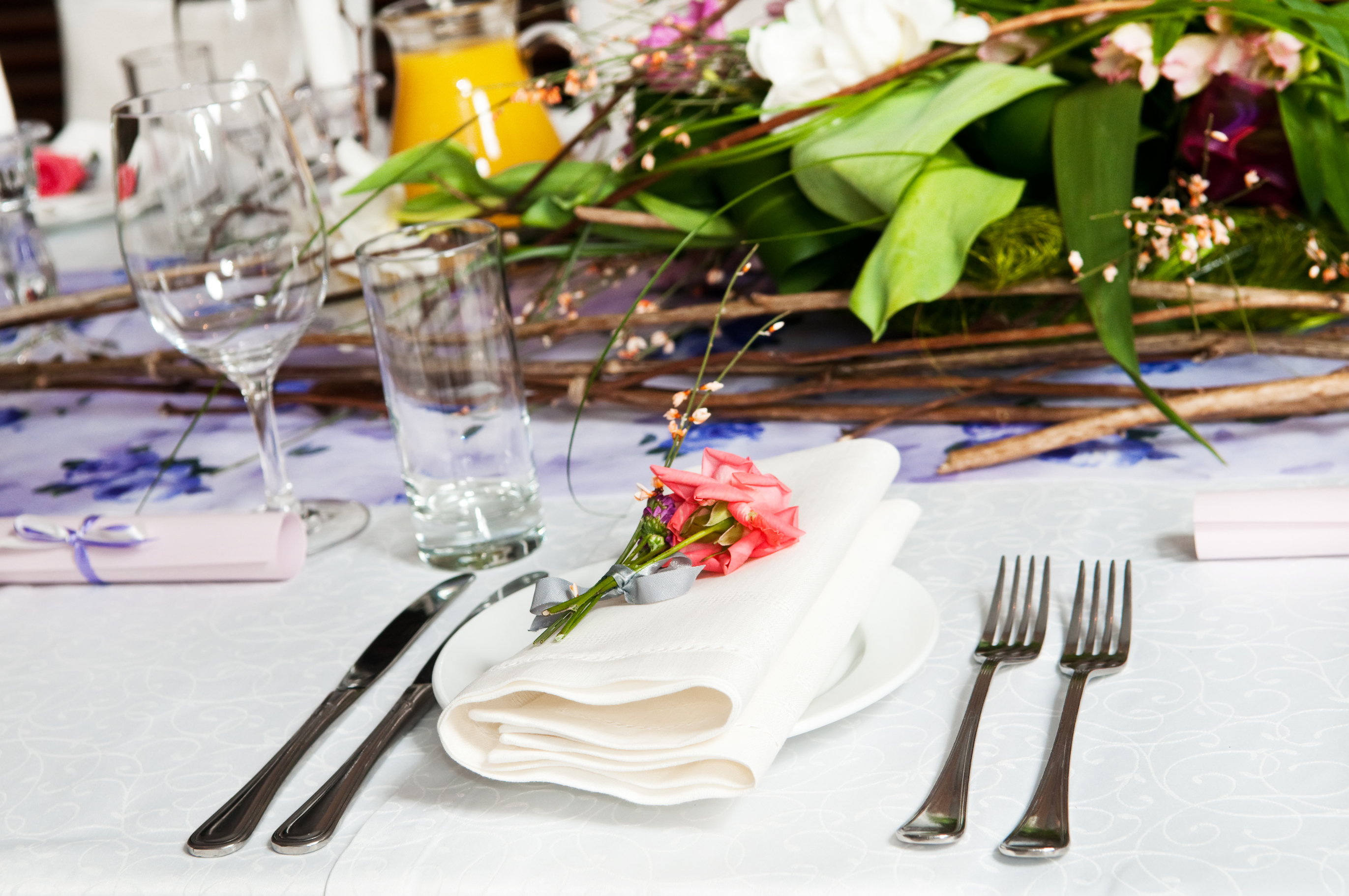 catering table set