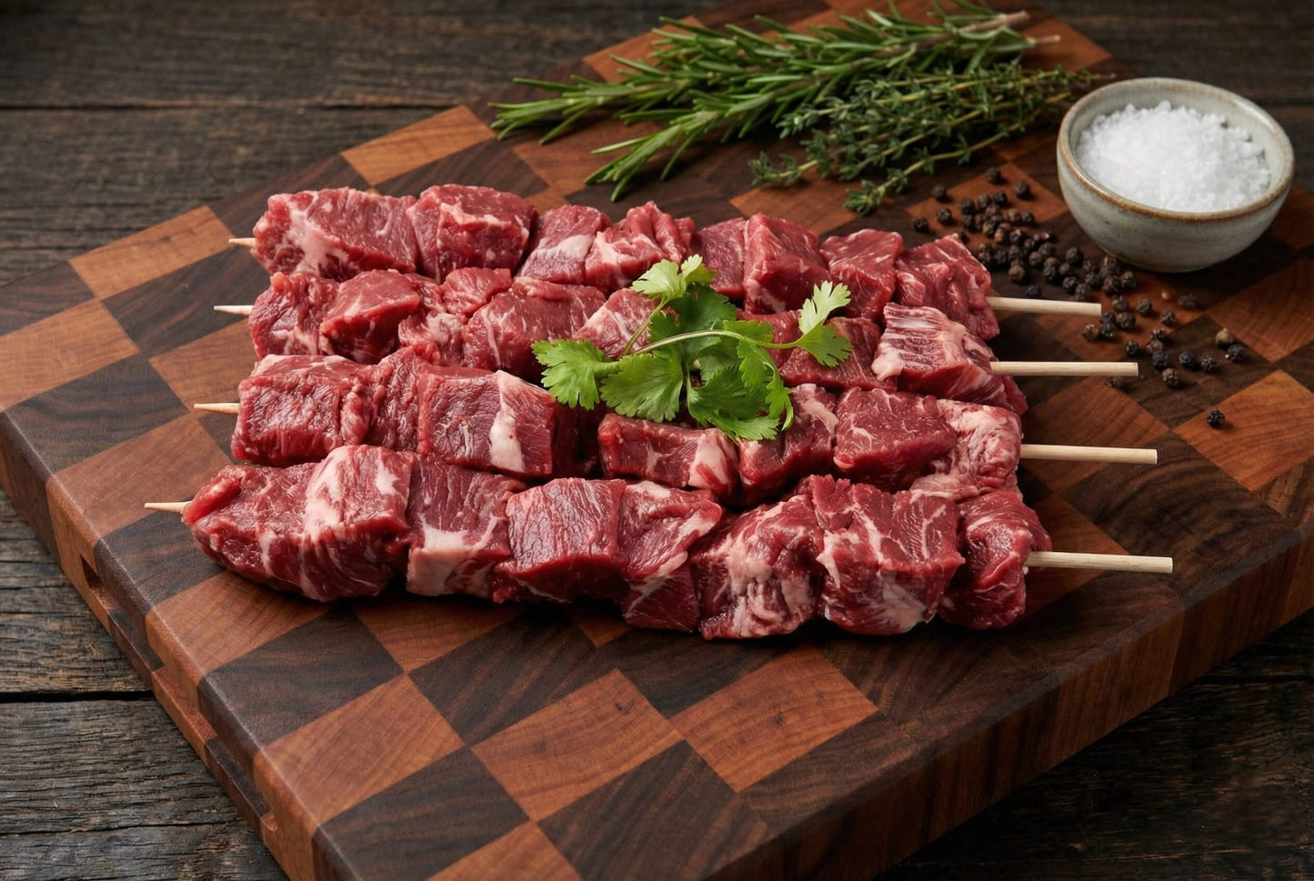 Mush Steak Kabobs