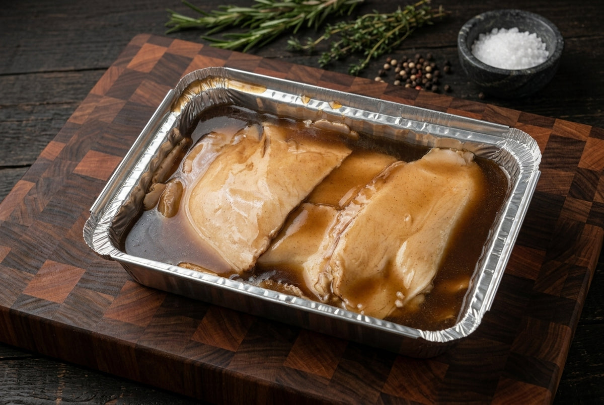 Sliced Roasted Turkey Breast With Gravy (Cooked)
