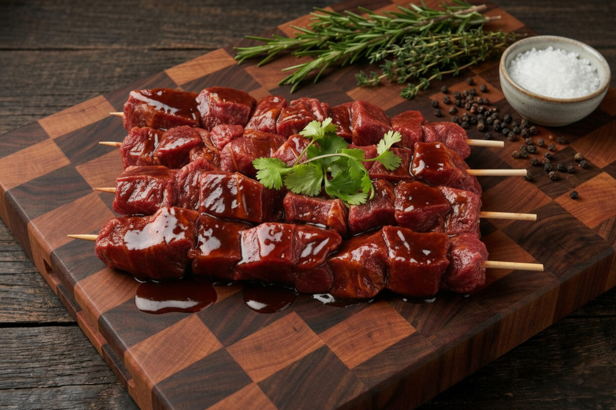 Mush Steak Kabobs