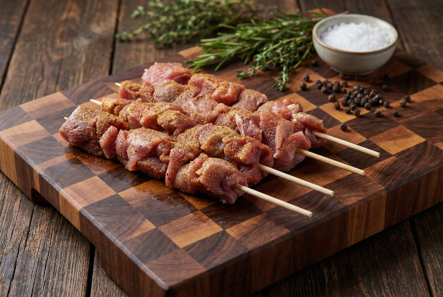 Turkey Shish Kabobs Dark Meat Seasoned